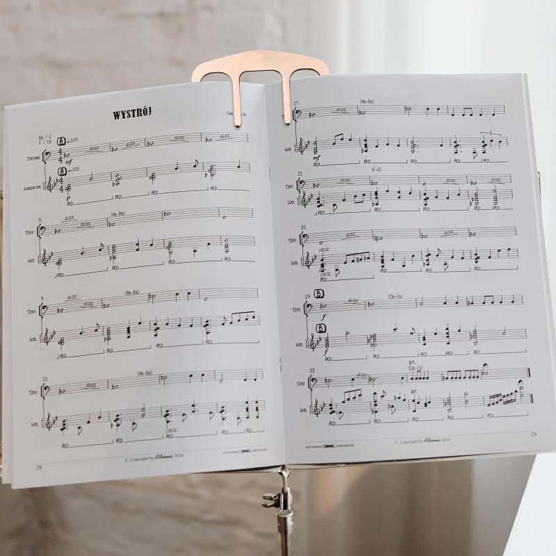 Golden Silvery Metal Music Book Clip & Page Holder