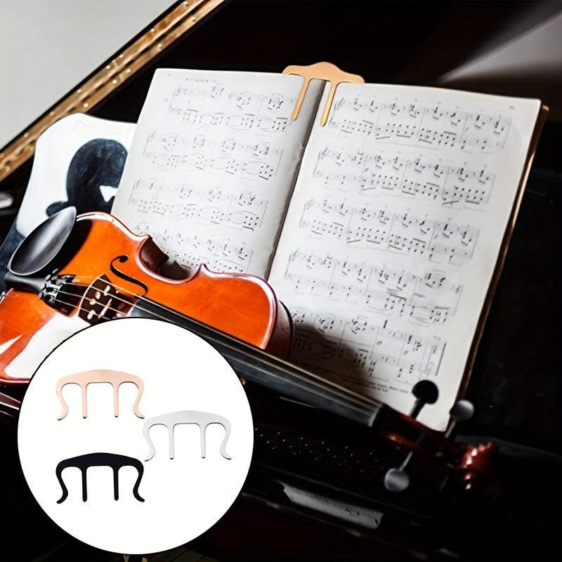Golden Silvery Metal Music Book Clip & Page Holder