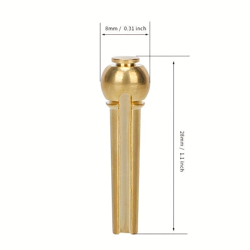 6pcs Brass Guitar Bridge Pins Set with Puller for String Replacement