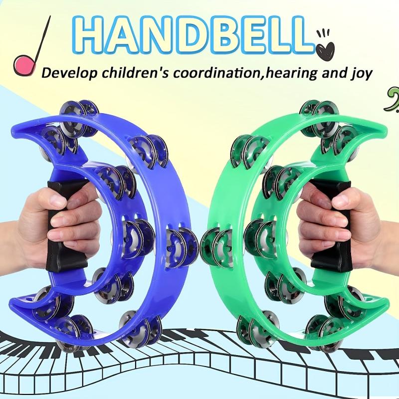 Double Row Flower Bell Drum Tambourine for Adults Bands & Musicians