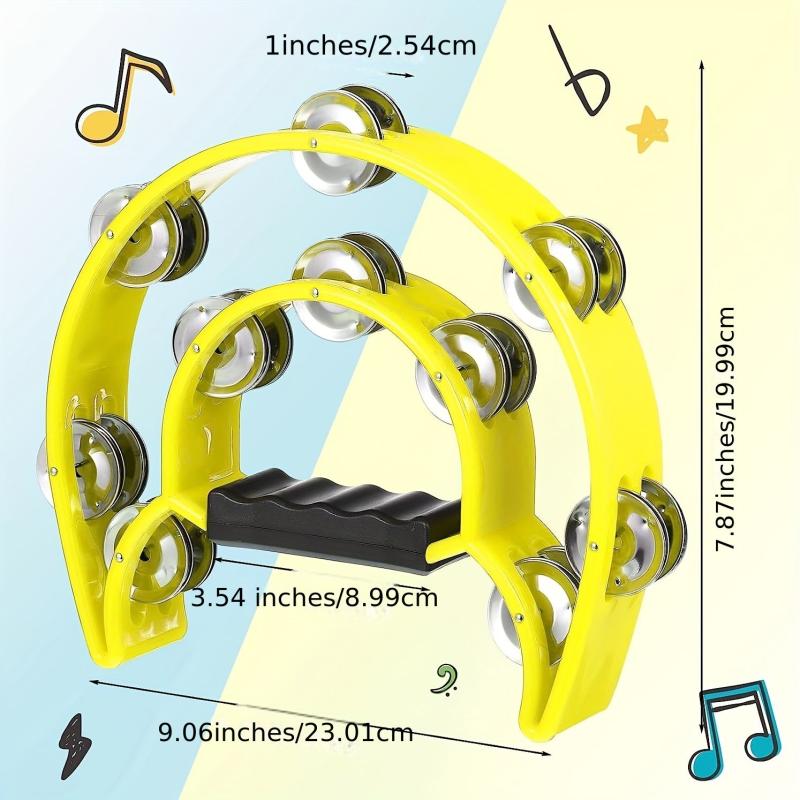 Double Row Flower Bell Drum Tambourine for Adults Bands & Musicians