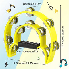 Double Row Flower Bell Drum Tambourine for Adults Bands & Musicians