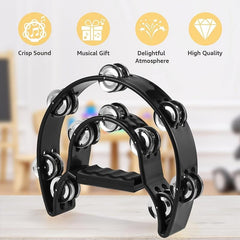 Double Row Flower Bell Drum Tambourine for Adults Bands & Musicians