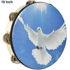 Hand Held Wood Tambourine Metal Jingles Musical Instrument
