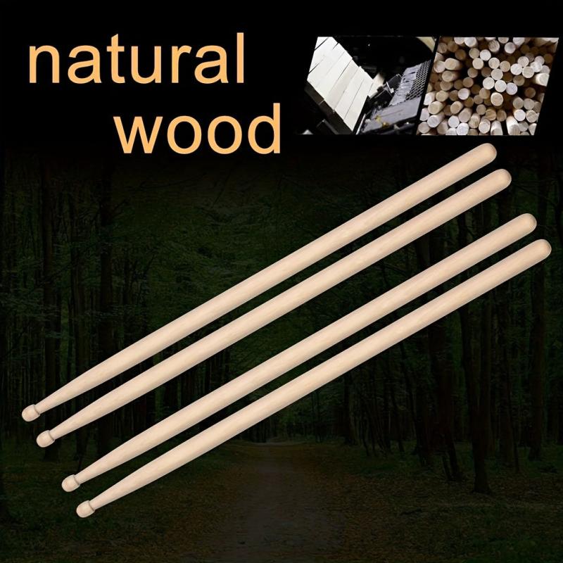 Classic Maple Wood Drumsticks with Wood Tip - 2 Pairs