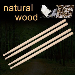 Classic Maple Wood Drumsticks with Wood Tip - 2 Pairs