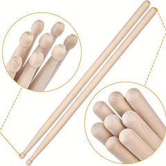 Classic Maple Wood Drumsticks with Wood Tip - 2 Pairs