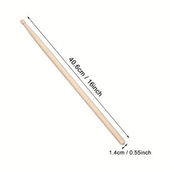 Classic Maple Wood Drumsticks with Wood Tip - 2 Pairs