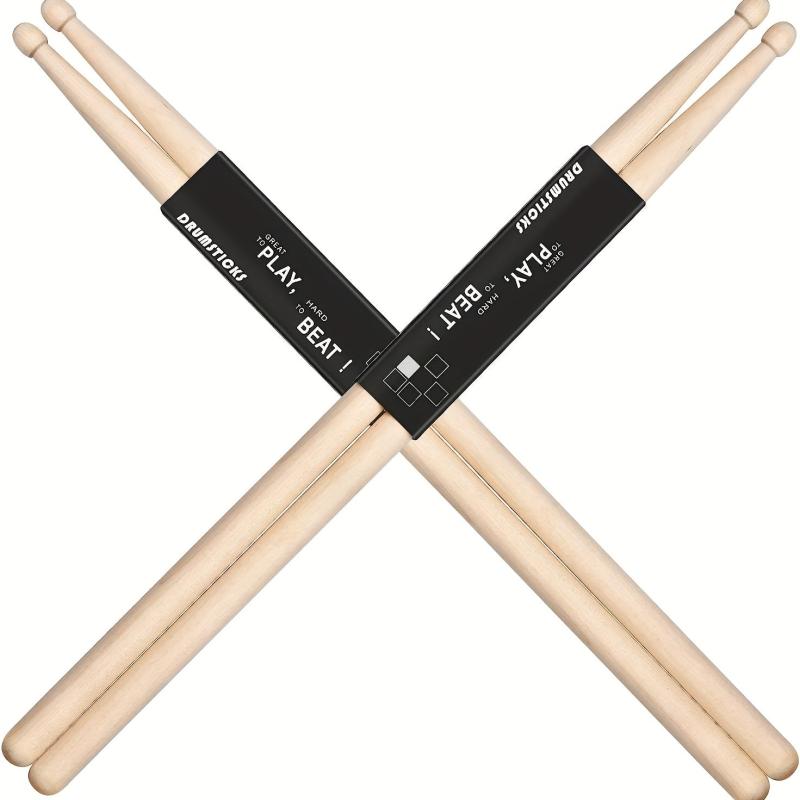 Classic Maple Wood Drumsticks with Wood Tip - 2 Pairs