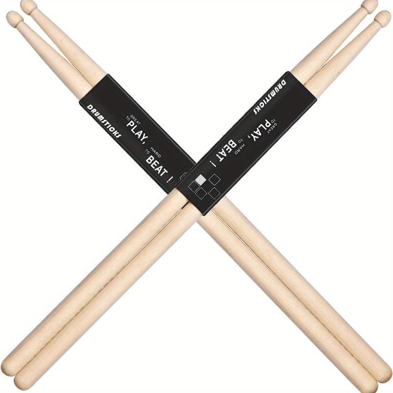 Classic Maple Wood Drumsticks with Wood Tip - 2 Pairs