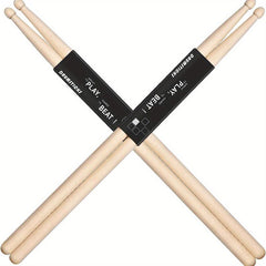 Classic Maple Wood Drumsticks with Wood Tip - 2 Pairs