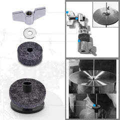 23pcs Drum Set Cymbal Felt Washer Replacement Parts Musical Accessories