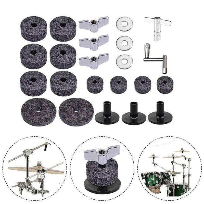 23pcs Drum Set Cymbal Felt Washer Replacement Parts Musical Accessories