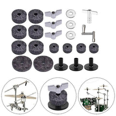 23pcs Drum Set Cymbal Felt Washer Replacement Parts Musical Accessories