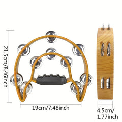 Orff Musical Instrument Coffee Wood Grain Hand Bell