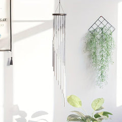 18 Pipe Metal Rotating Wind Chimes Hanging Ornament