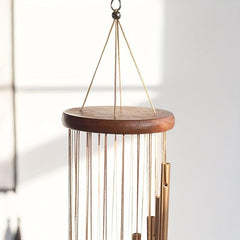 18 Pipe Metal Rotating Wind Chimes Hanging Ornament