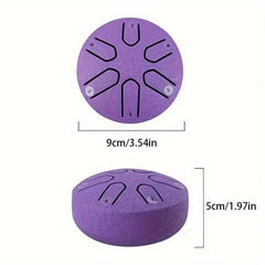 Steel Tongue Drum 7.62cm 6 Notes Hand Percussion Instrument
