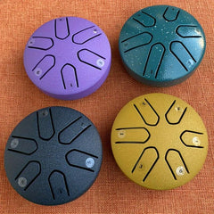 Steel Tongue Drum 7.62cm 6 Notes Hand Percussion Instrument