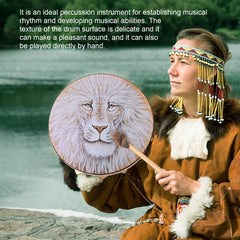 Siberian Bass Drum & Beater for Powerful Shamanic Drumming