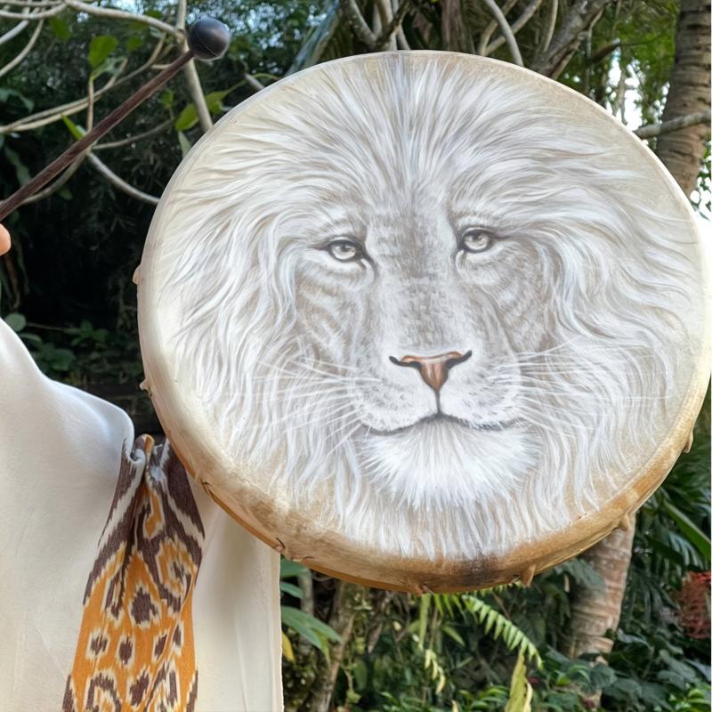 Siberian Bass Drum & Beater for Powerful Shamanic Drumming