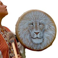 Siberian Bass Drum & Beater for Powerful Shamanic Drumming