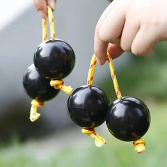 African Shaker Double Gourd Rhythm Percussion Fingertip Ball Instrument Sand