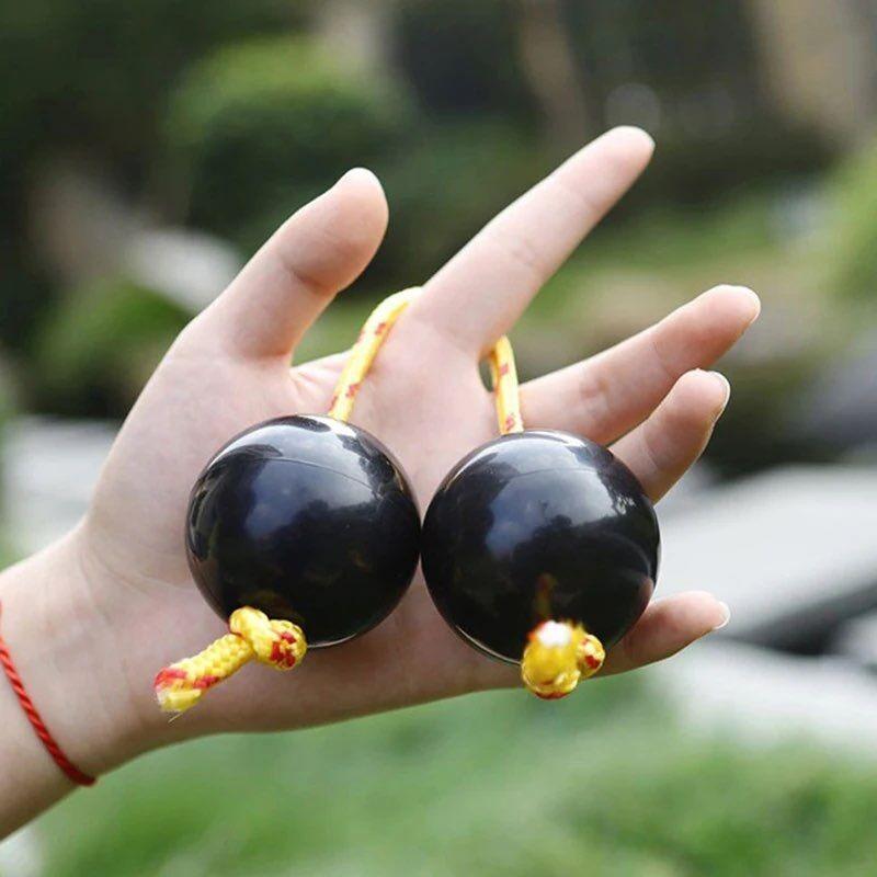 African Shaker Double Gourd Rhythm Percussion Fingertip Ball Instrument Sand