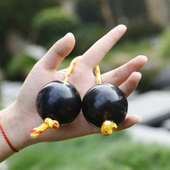 African Shaker Double Gourd Rhythm Percussion Fingertip Ball Instrument Sand