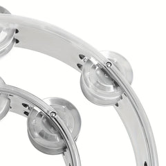 Handheld Tambourine with Electroplated Metal Bells for Adults