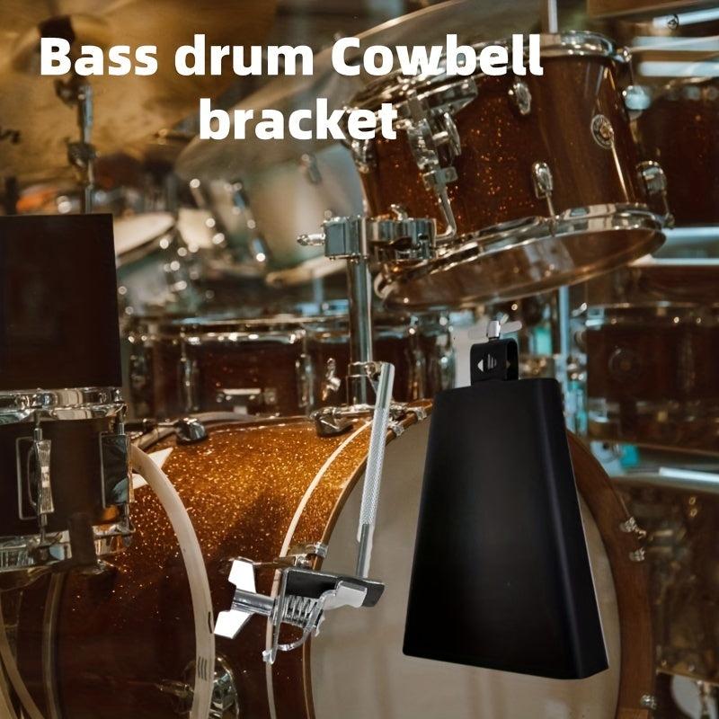 Adjustable Drum Cowbell Bracket with Rubber Pad for Percussion Setup