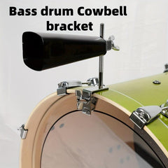 Adjustable Drum Cowbell Bracket with Rubber Pad for Percussion Setup