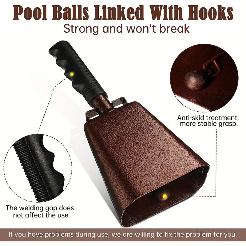 25.4 cm Cow Bell With Handle - Ranch Sports Events Football Game Party