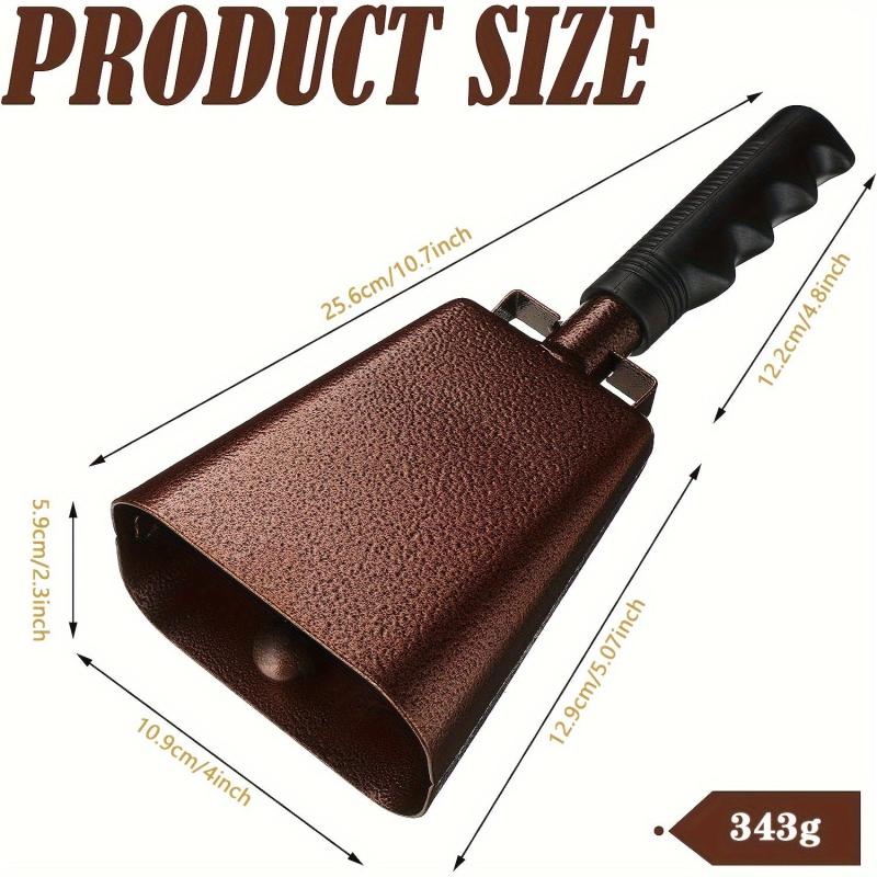 25.4 cm Cow Bell With Handle - Ranch Sports Events Football Game Party
