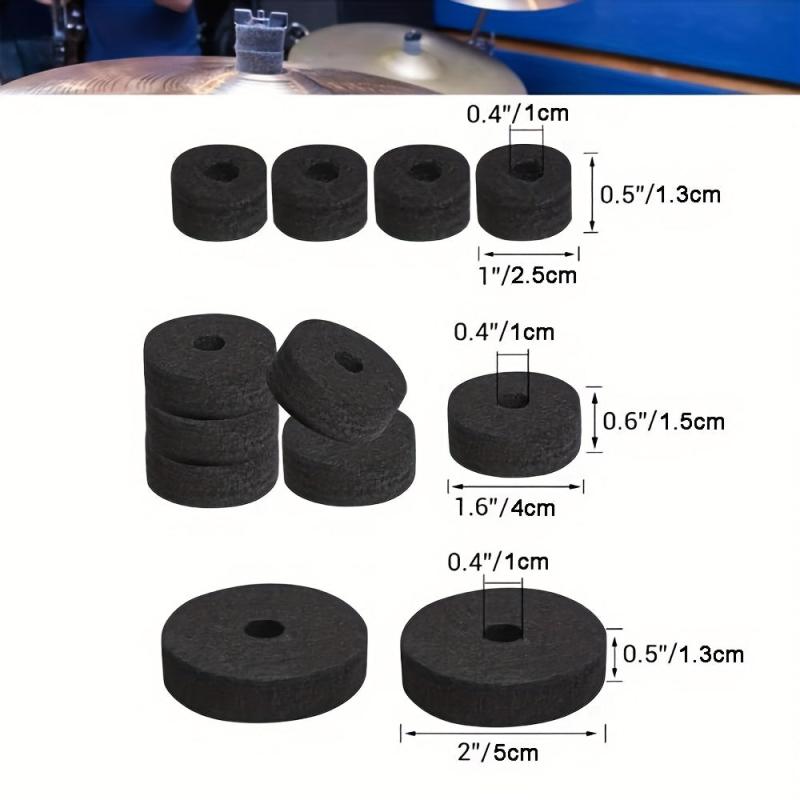 23pcs Drum Felt Pad Non-slip Set Drum Accessories
