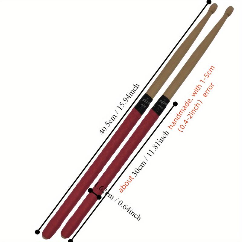 1 Pair 5A Maple Drum Sticks Anti-Slip Shock Absorbing Drumsticks