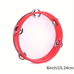 Manual Orff Percussion Tambourine Dancing Props High Wood Melodious Hand Drum