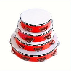 Manual Orff Percussion Tambourine Dancing Props High Wood Melodious Hand Drum
