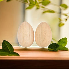 2pcs Wooden Egg Shakers Rhythm Rattle Musical Percussion Instruments