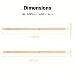 3 Pairs 5A Drumsticks Maple Wood Snare Drumsticks With Bag Great Gift