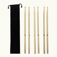 3 Pairs 5A Drumsticks Maple Wood Snare Drumsticks With Bag Great Gift