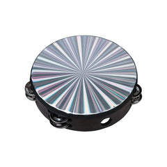 Reflective Tambourine Hand Held Drum Double Row Jingles 15-32 cm