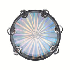 Reflective Tambourine Hand Held Drum Double Row Jingles 15-32 cm