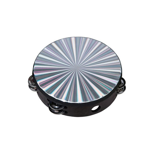 Reflective Tambourine Hand Held Drum Double Row Jingles 15-32 cm