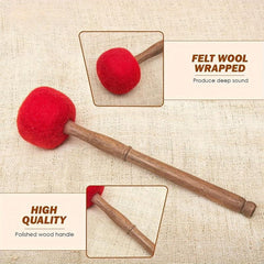 Sound Bowl Hammer Wood Felt Meditation Stick