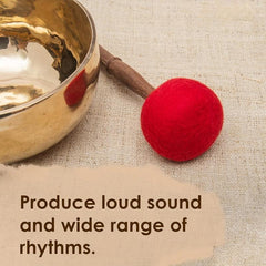 Sound Bowl Hammer Wood Felt Meditation Stick