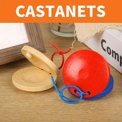 Wooden Castanets for Kids and Adults - Orff Music Education