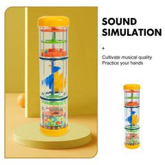 Rainmaker Rain Stick Musical Toy for Toddler Hand Shaking Music Instrument