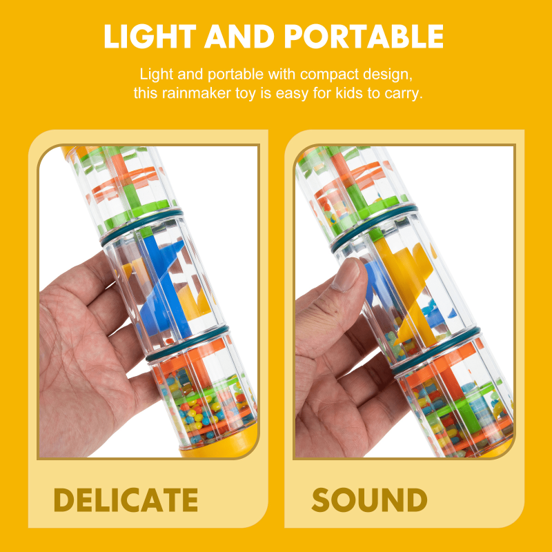Rainmaker Rain Stick Musical Toy for Toddler Hand Shaking Music Instrument