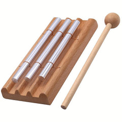 Natural Wood Meditation Chimes - Mindfulness Bell Trio